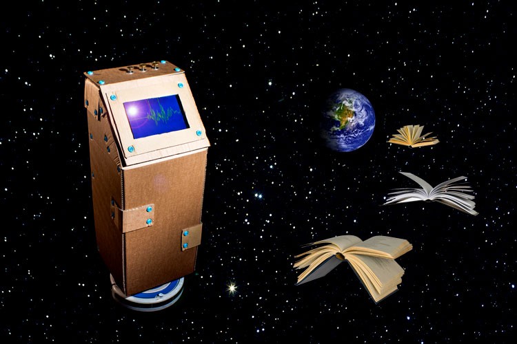 Patterson the robot flys towards Earth