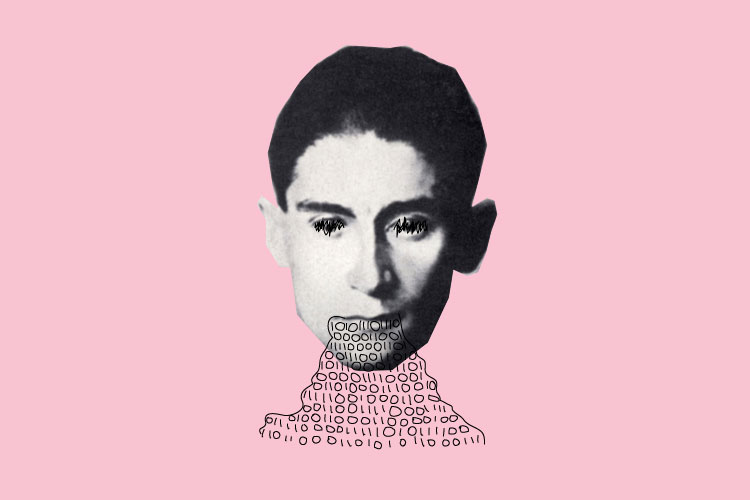 image of Kafka vomitting binary digits